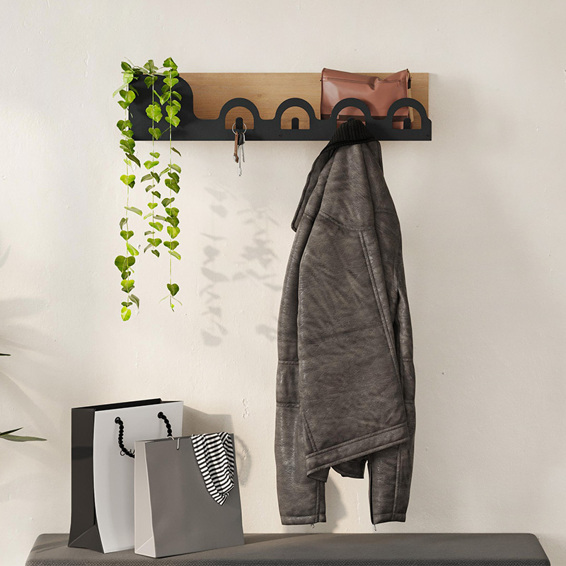 Κρεμάστρα τοίχου χρώμα oak 4