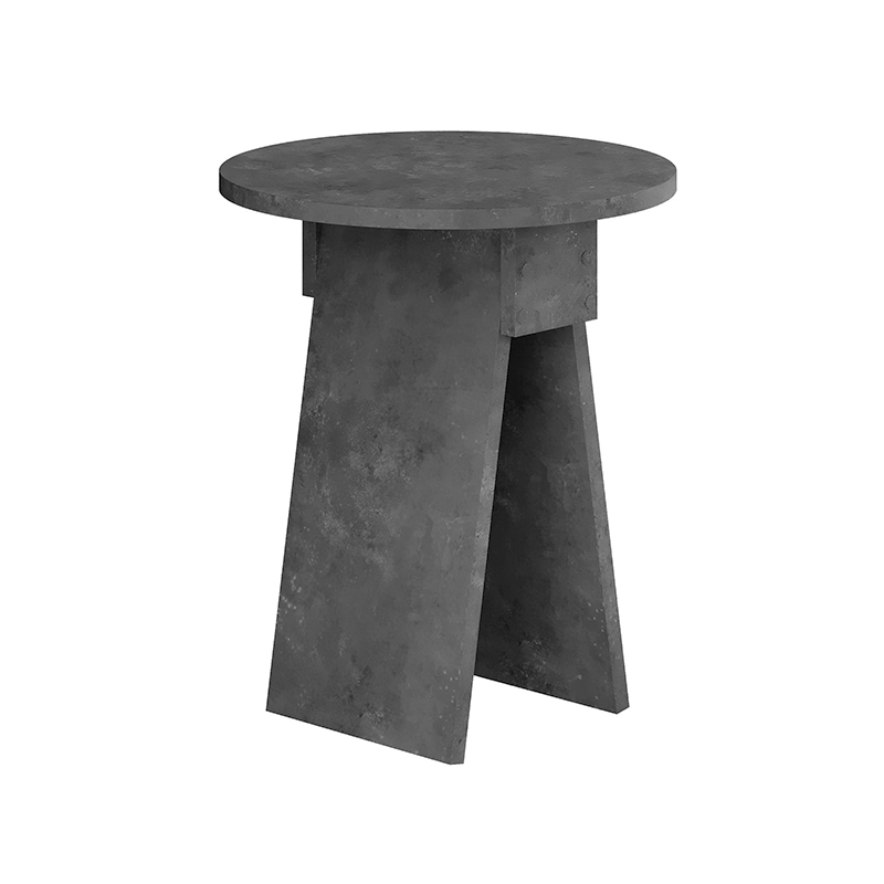 Τραπεζάκι βοηθητικό χρώμα γκρι ρετρό Φ42x50εκ. 4