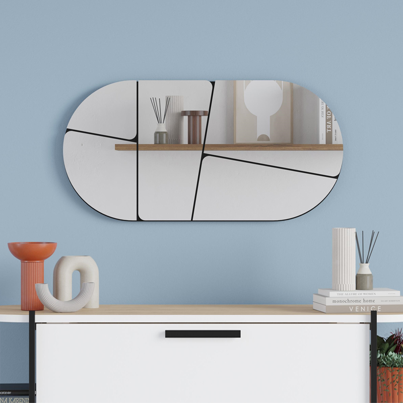 Καθρέπτης τοίχου χρώμα μαύρο