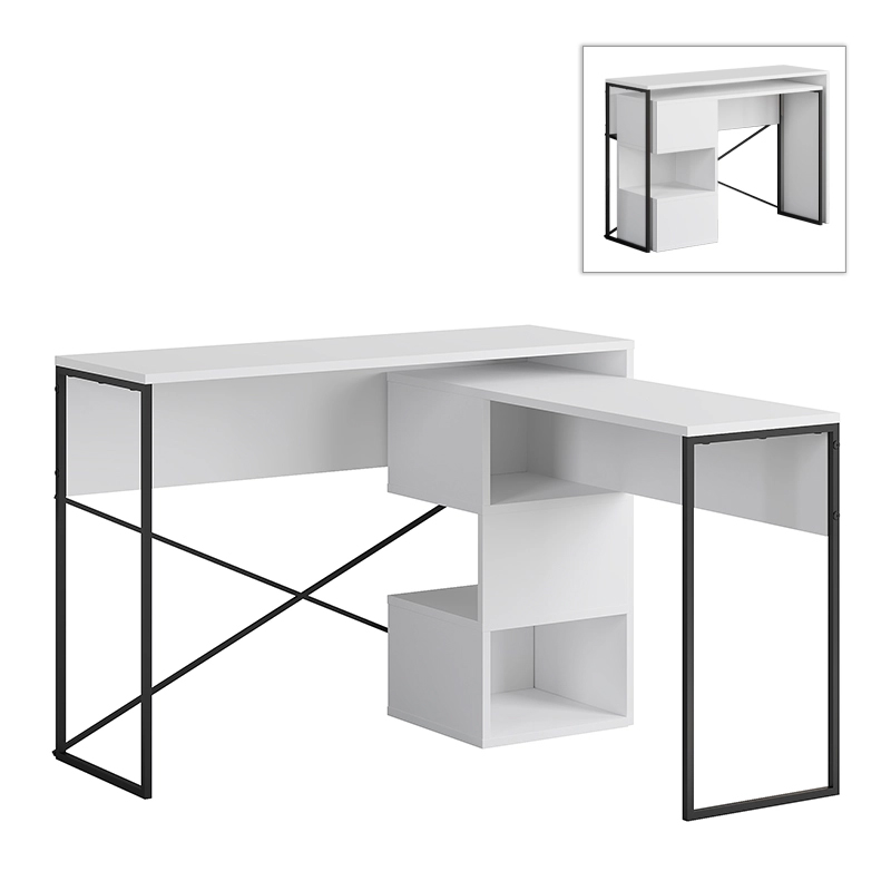 Γραφείο εργασίας πολυμορφικό χρώμα λευκό 6