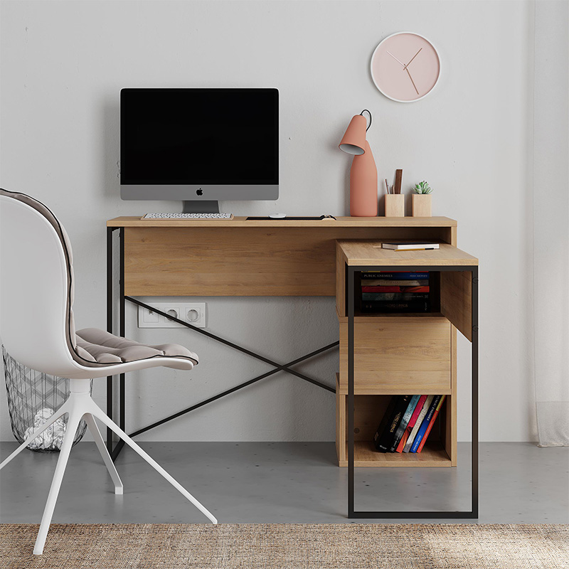 Γραφείο εργασίας πολυμορφικό χρώμα oak 3