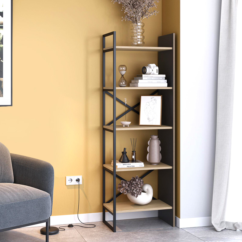 Βιβλιοθήκη χρώμα oak 4