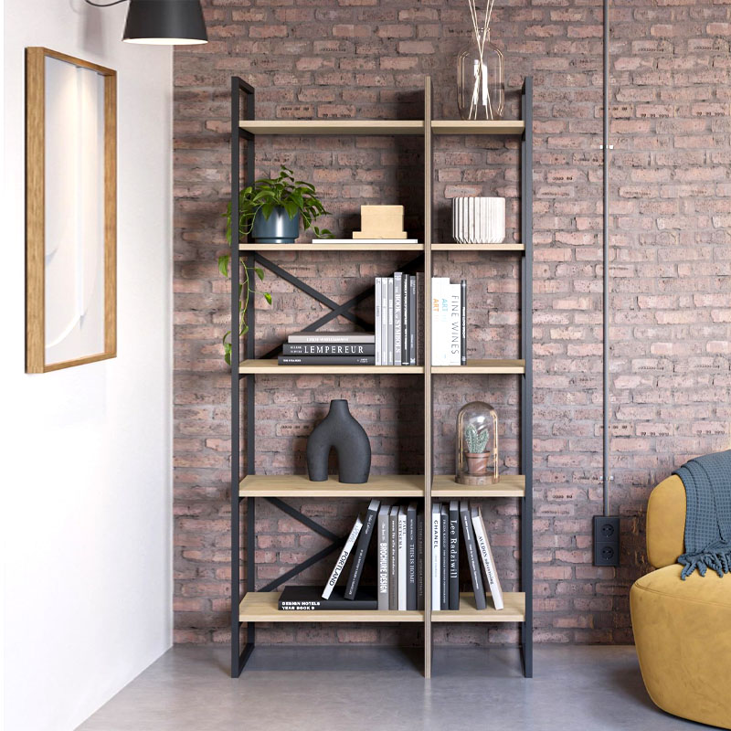 Βιβλιοθήκη χρώμα oak 3