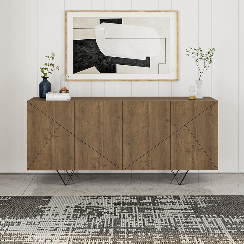 Μπουφές χρώμα ανοιχτό καρυδί 3