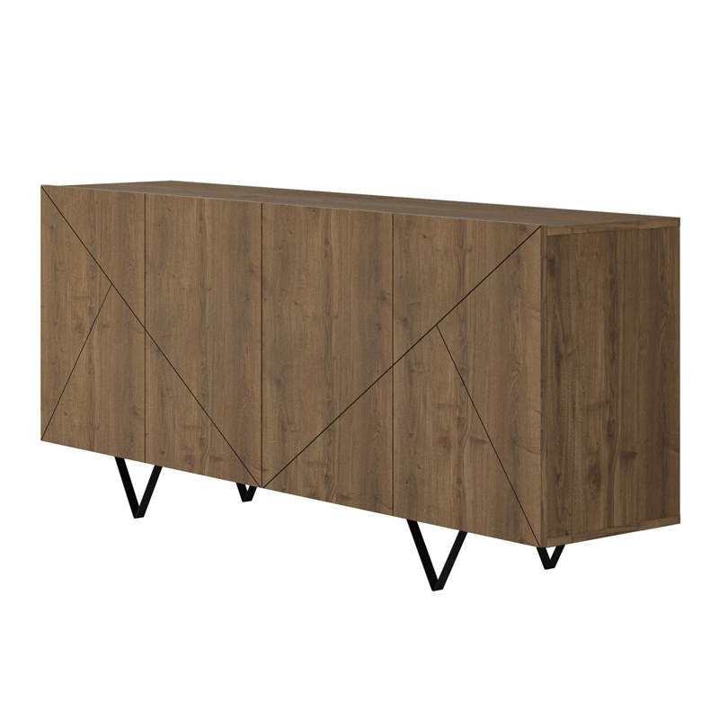 Μπουφές χρώμα ανοιχτό καρυδί 4