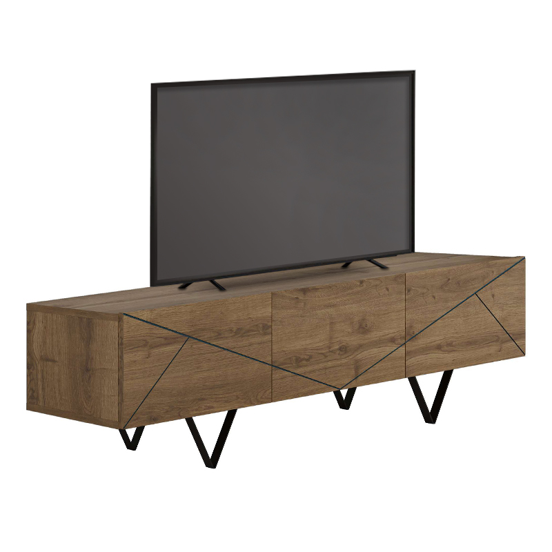 Έπιπλο τηλεόρασης χρώμα ανοιχτό καρυδί 5