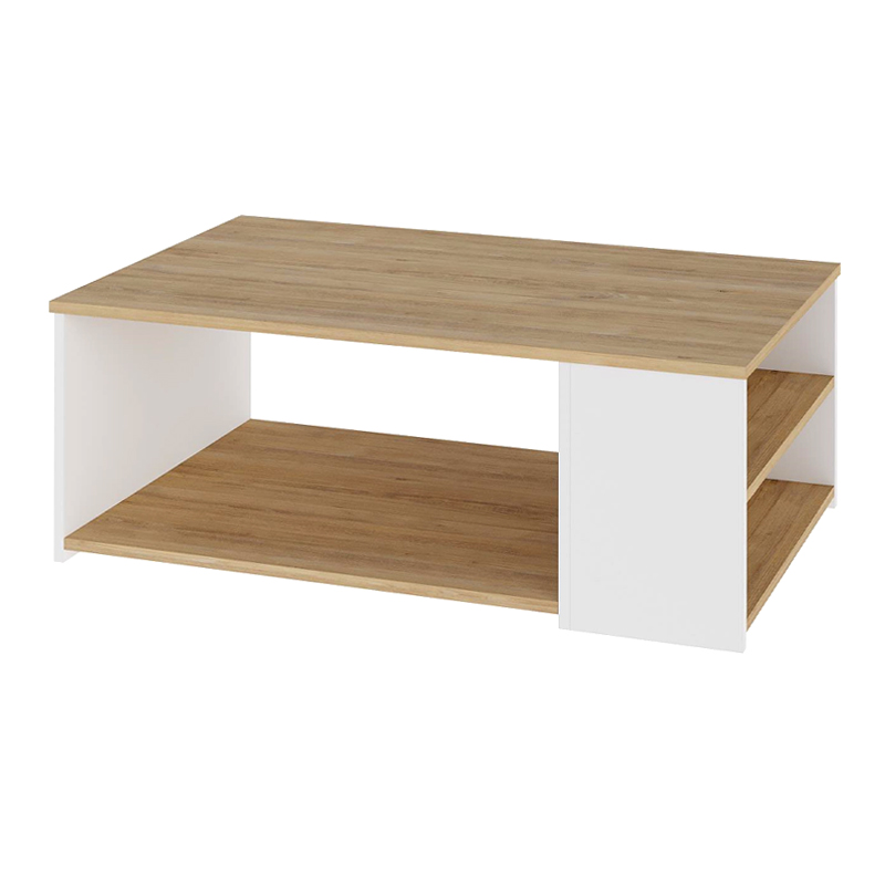 Τραπεζάκι σαλονιού χρώμα oak - λευκό 4