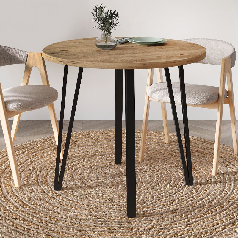 Τραπέζι χρώμα oak Ø90x77,5εκ.