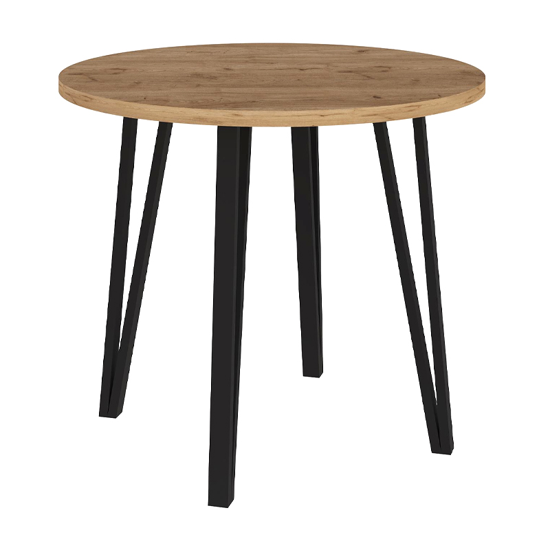 Τραπέζι χρώμα oak Ø90x77,5εκ. 5