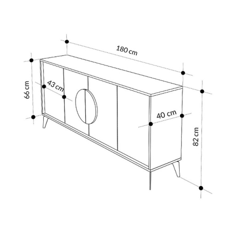 Μπουφές χρώμα oak 6