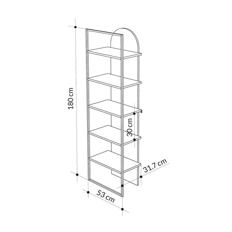 Βιβλιοθήκη χρώμα oak 7