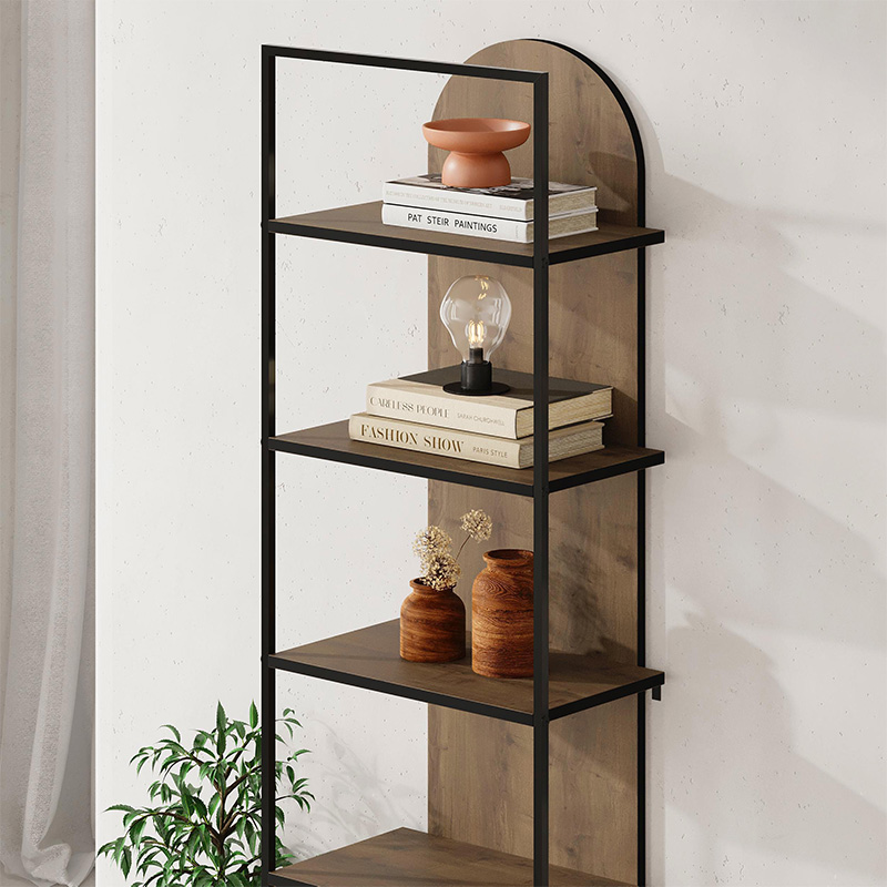 Βιβλιοθήκη χρώμα ανοιχτό καρυδί 3