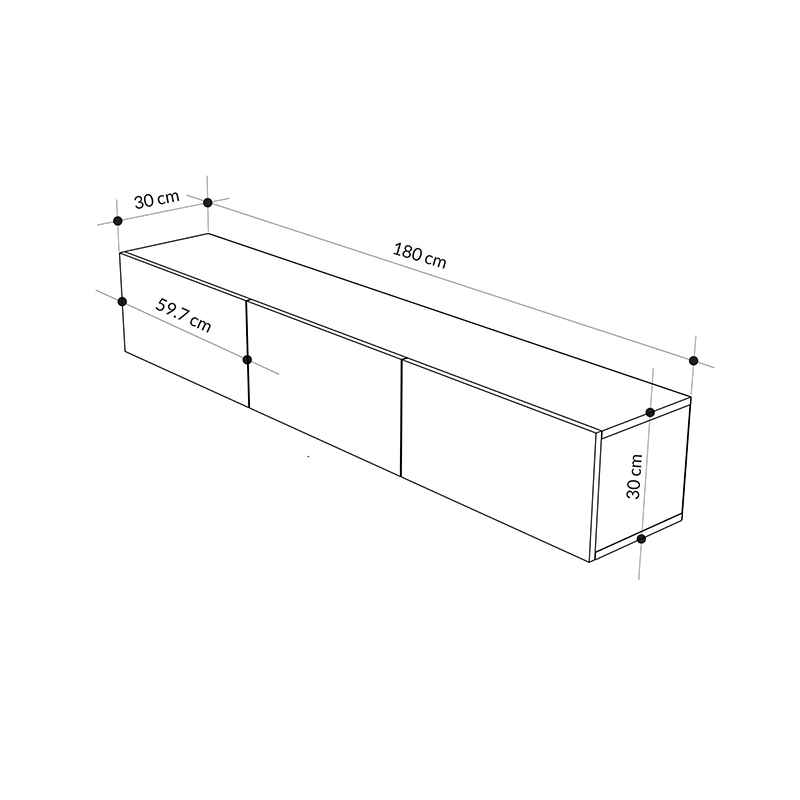Έπιπλο τηλεόρασης επιτοίχιο χρώμα 7