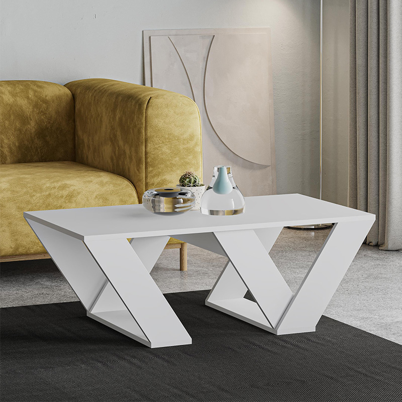 Τραπεζάκι σαλονιού χρώμα λευκό 3