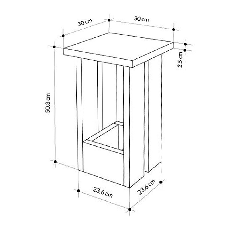 Τραπεζάκι βοηθητικό χρώμα oak 6