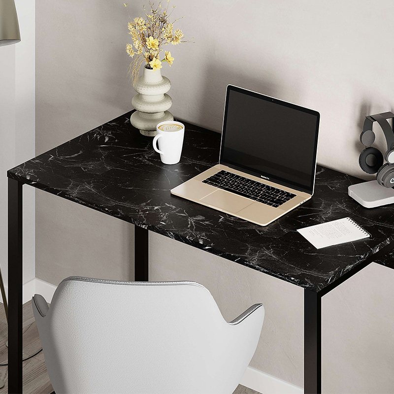 Γραφείο εργασίας χρώμα μαύρο εφέ μαρμάρου 2