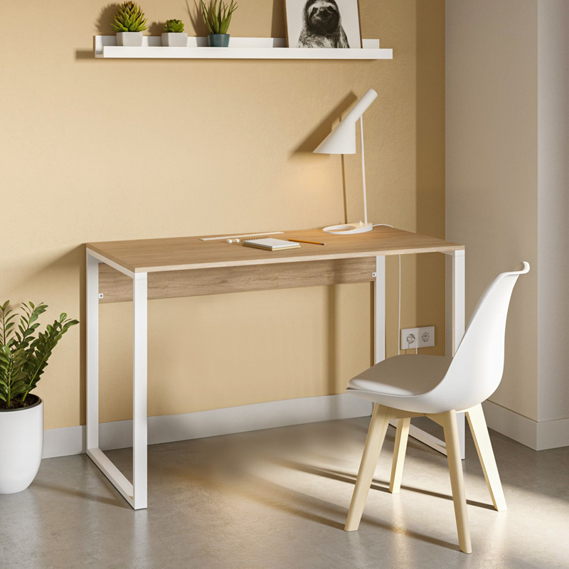 Γραφείο εργασίας χρώμα oak - λευκό 3