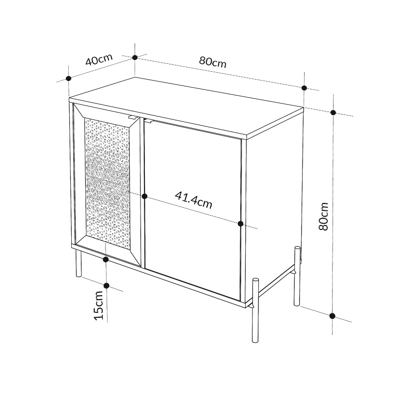 Μπουφές χρώμα oak 9