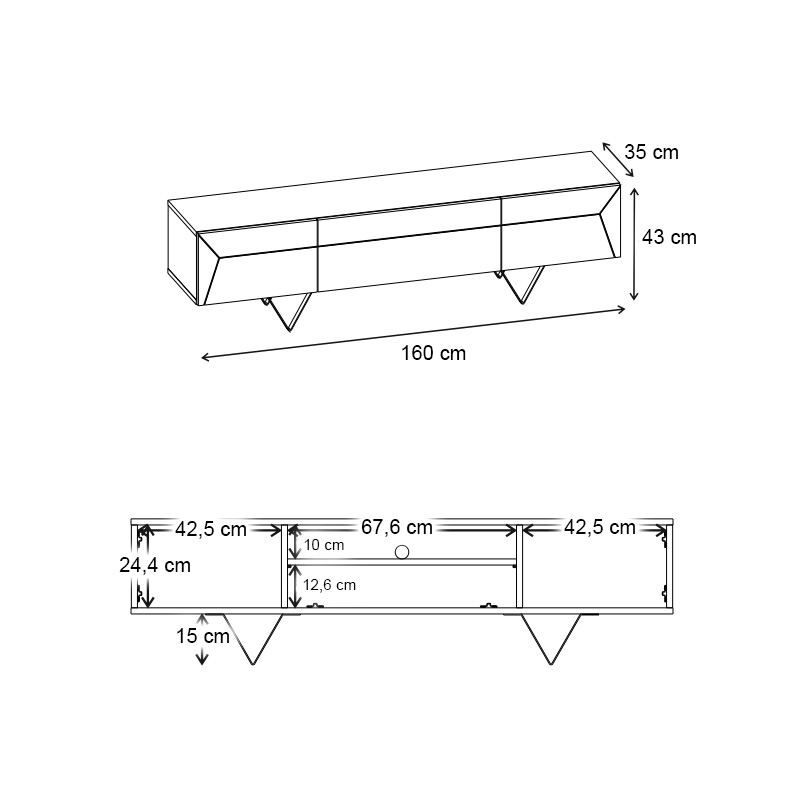 Έπιπλο τηλεόρασης χρώμα oak 6