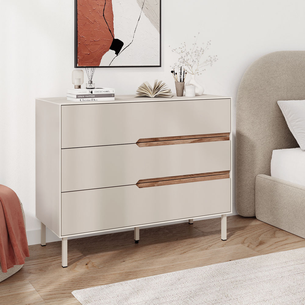 Συρταριέρα Arch Megapap χρώμα sandstone 98x40x78,5εκ.