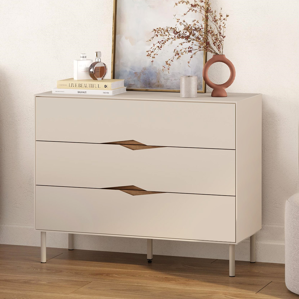 Συρταριέρα Marquise Megapap χρώμα sandstone 98x40x78,5εκ.