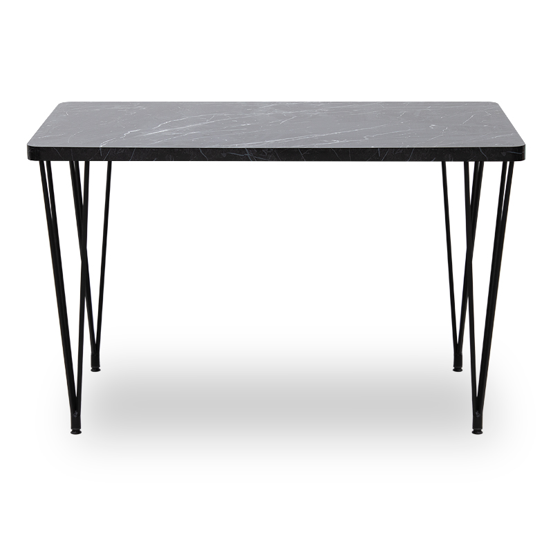Τραπέζι Mdf - μεταλλικό χρώμα μαύρο εφέ μαρμάρου 3