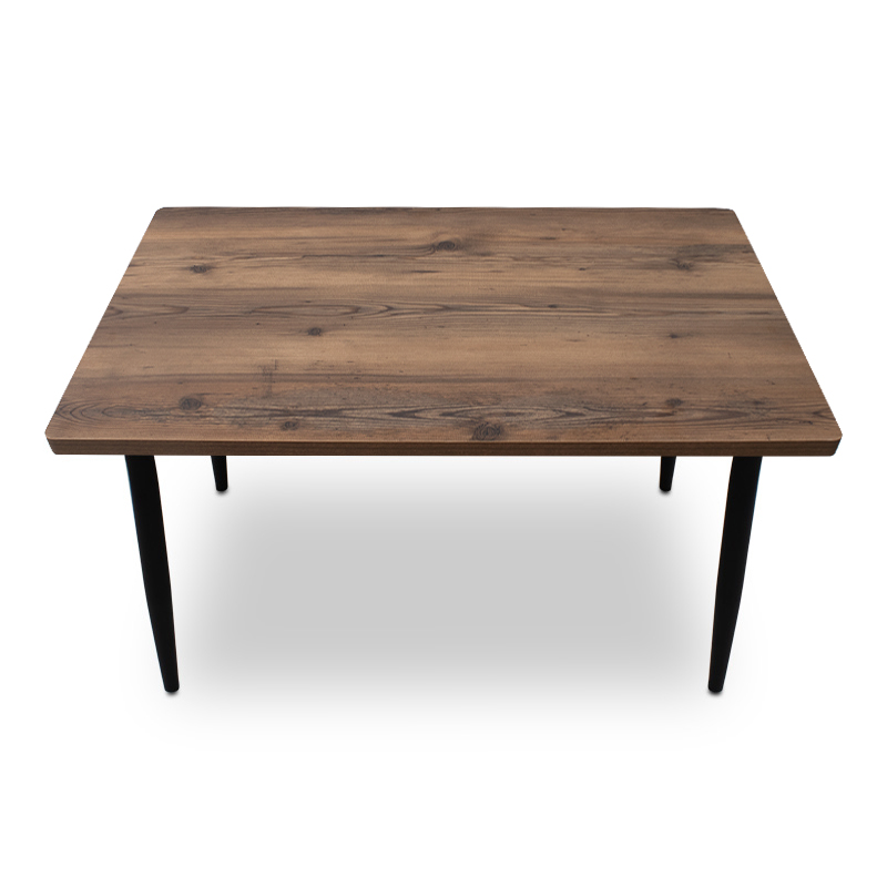 Τραπέζι Mdf - μεταλλικό χρώμα καπνιστή καρυδιά 3