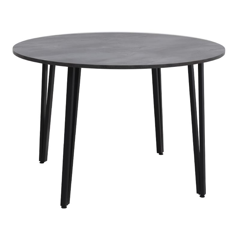 Τραπέζι χρώμα σκούρο γκρι σκυροδέματος Ø110x73,5εκ. 4