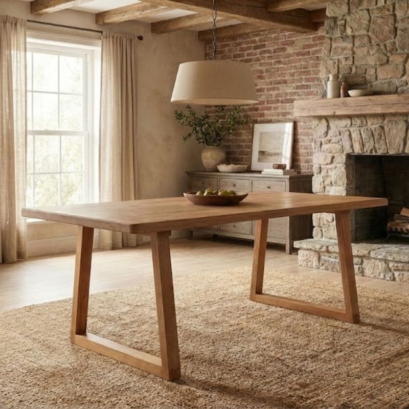 Τραπέζι Mdf - ξύλινο χρώμα ακακίας