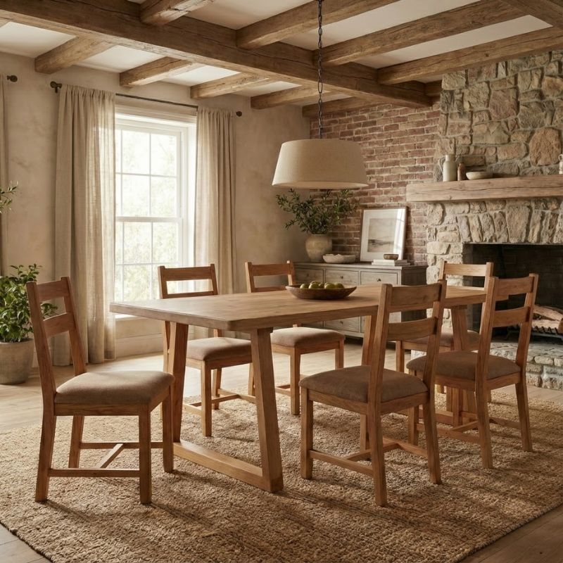 Τραπέζι Mdf - ξύλινο χρώμα ακακίας 2