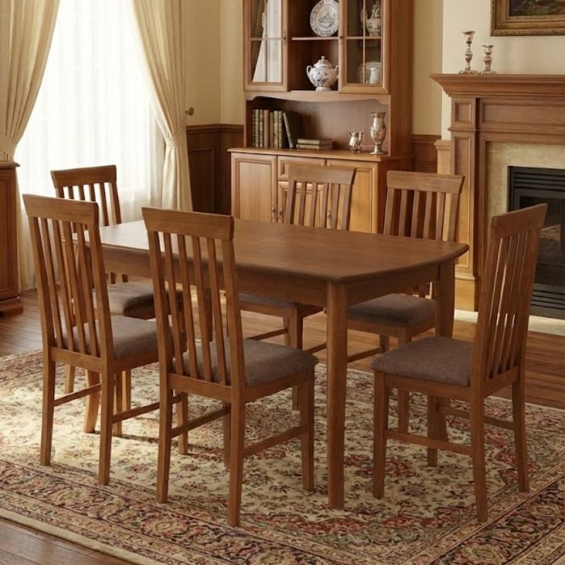 Τραπέζι μασίφ ξύλο-MDF επεκτεινόμενο χρώμα καρυδί 150/ 2