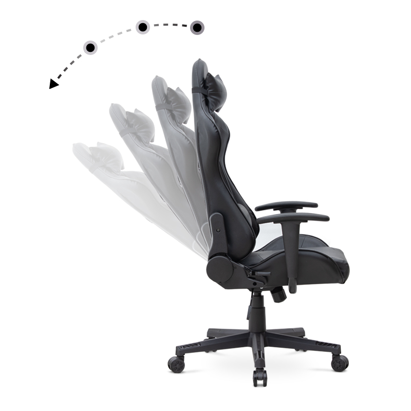 Καρέκλα γραφείου από τεχνόδερμα χρώμα μαύρο 67x70x125/135 εκ. 7