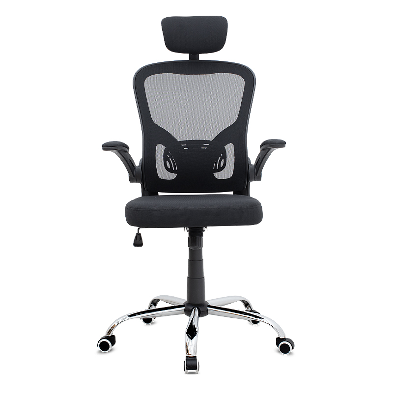 Καρέκλα γραφείου διευθυντική με ύφασμα χρώμα μαύρο 68x65x119/129εκ. 4