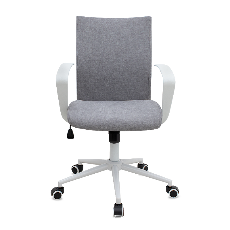 Καρέκλα γραφείου υφασμάτινη χρώμα γκρι - λευκό 64x63x89/96εκ. 4