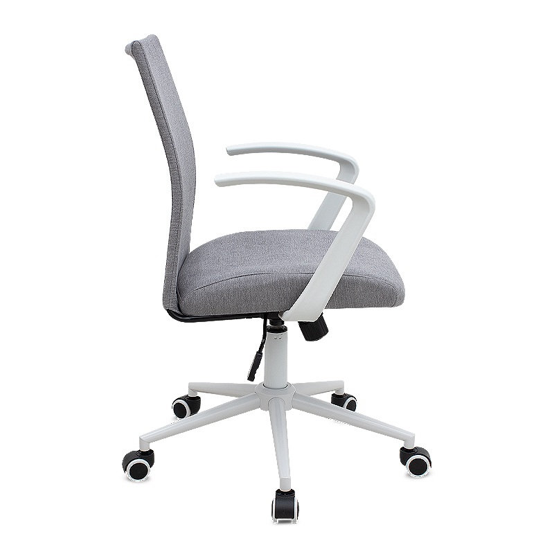 Καρέκλα γραφείου υφασμάτινη χρώμα γκρι - λευκό 64x63x89/96εκ. 5