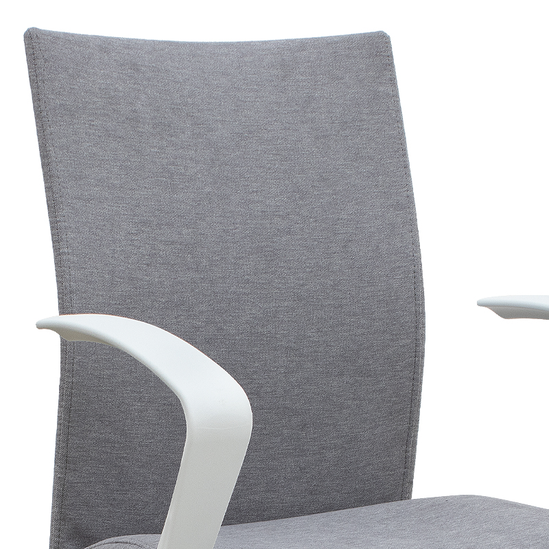 Καρέκλα γραφείου υφασμάτινη χρώμα γκρι - λευκό 64x63x89/96εκ. 7