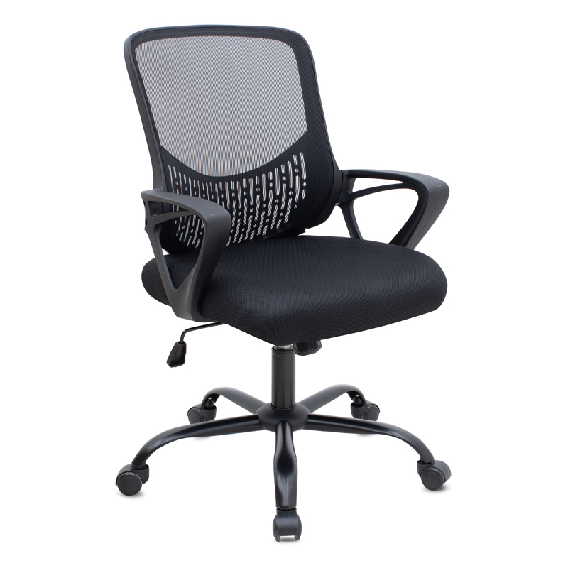 Καρέκλα γραφείου με ύφασμα χρώμα μαύρο 65x65x90/100εκ.