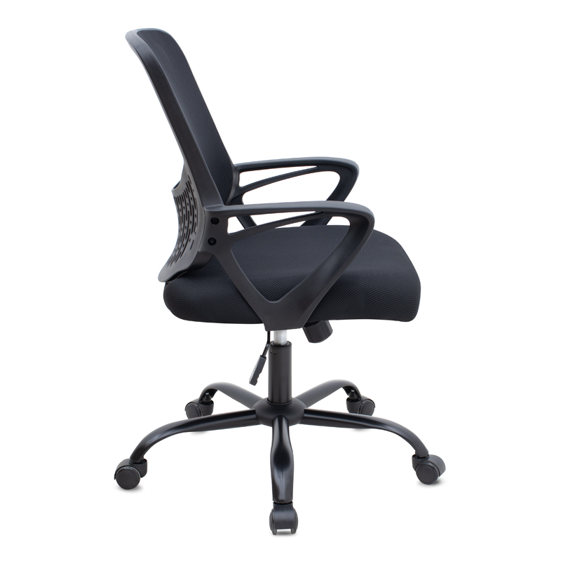 Καρέκλα γραφείου με ύφασμα χρώμα μαύρο 65x65x90/100εκ. 5