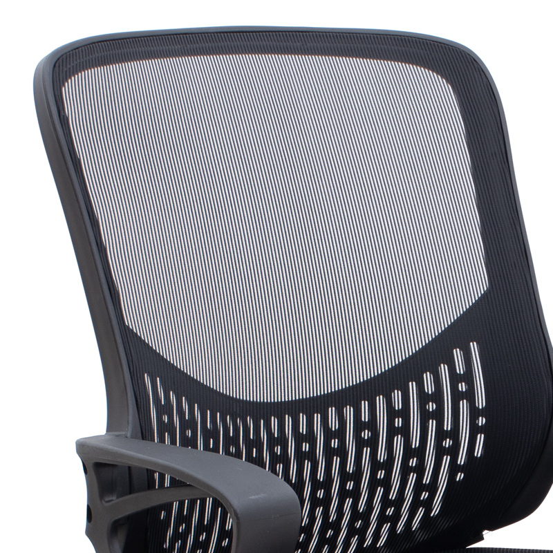 Καρέκλα γραφείου με ύφασμα χρώμα μαύρο 65x65x90/100εκ. 7