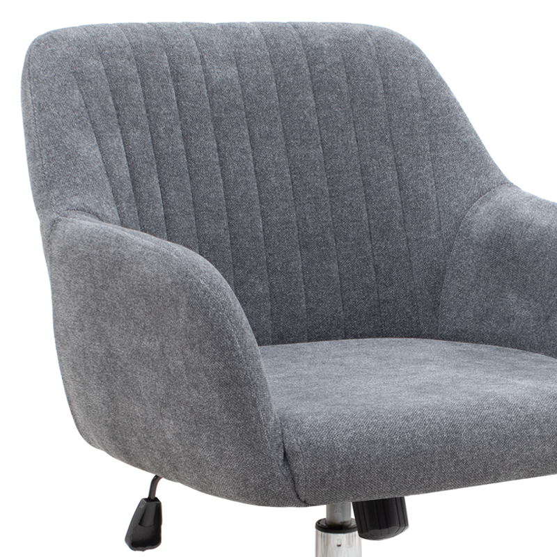 Καρέκλα γραφείου υφασμάτινη χρώμα γκρι 61x61x80/90εκ. 7