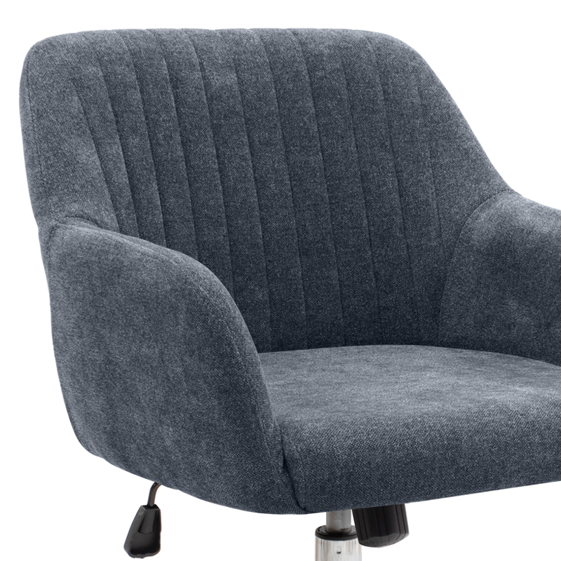 Καρέκλα γραφείου υφασμάτινη χρώμα ανθρακί 61x61x80/90εκ. 7