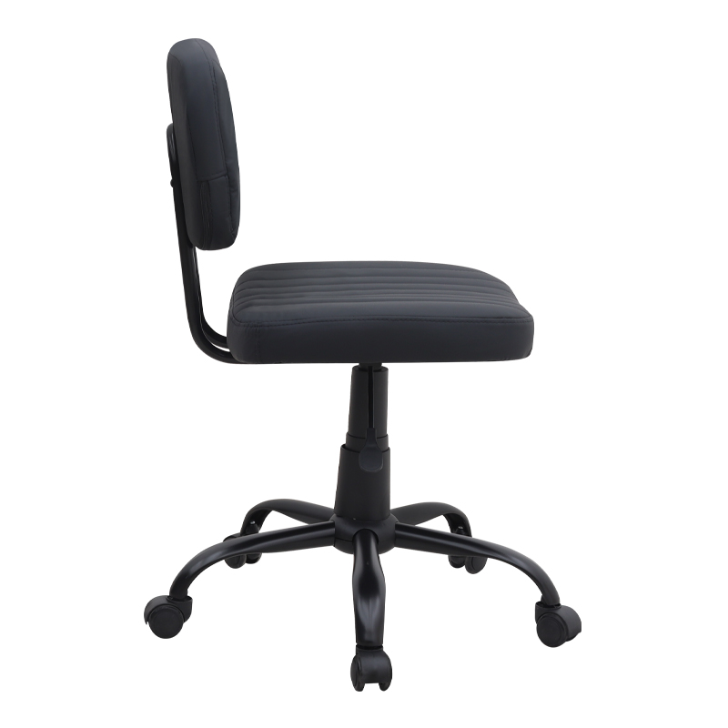 Καρέκλα γραφείου από τεχνόδερμα χρώμα μαύρο 46x53x79/86εκ. 5