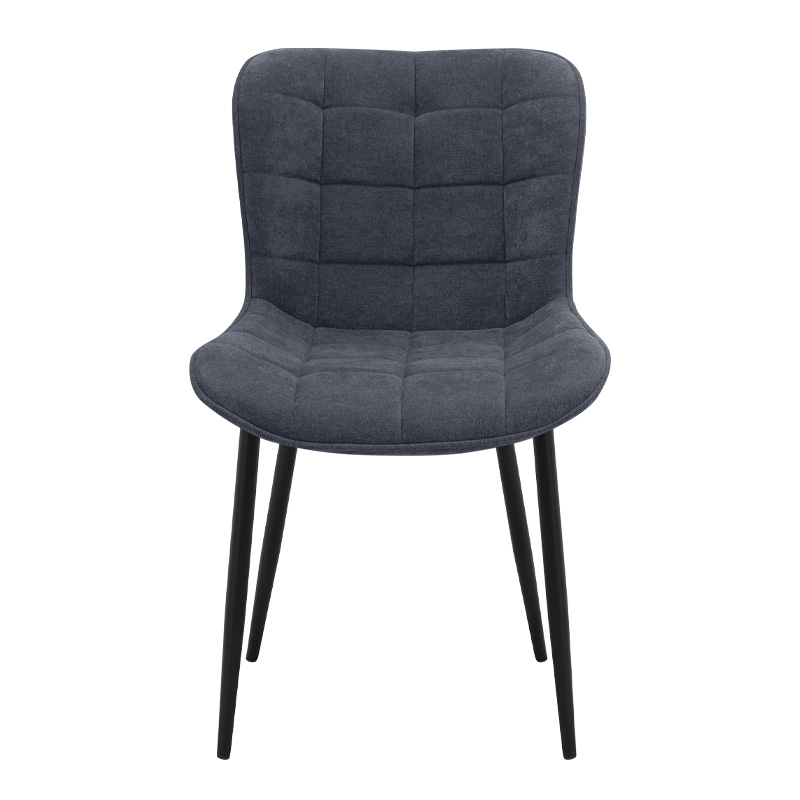 Καρέκλα τραπεζαρίας ανθρακί ύφασμα - μεταλλικό μαύρο πόδι 5