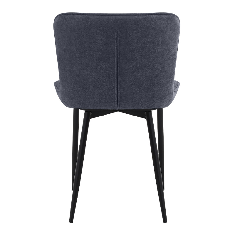 Καρέκλα τραπεζαρίας ανθρακί ύφασμα - μεταλλικό μαύρο πόδι 7