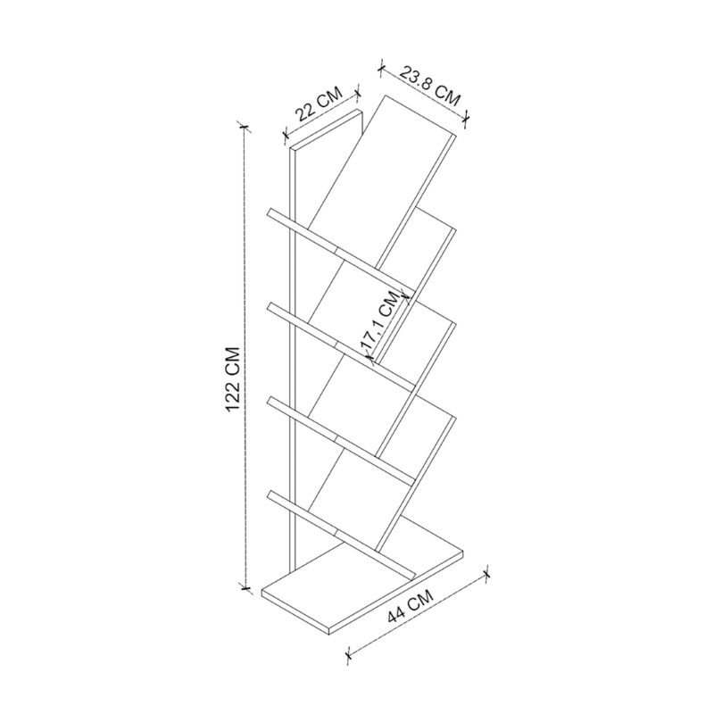 Βιβλιοθήκη χρώμα λευκό 5