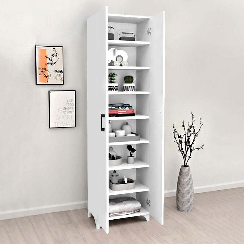 Ντουλάπα - Παπουτσοθήκη χρώμα λευκό 2