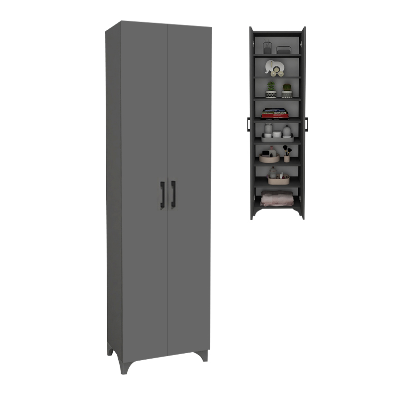 Ντουλάπα - Παπουτσοθήκη χρώμα ανθρακί