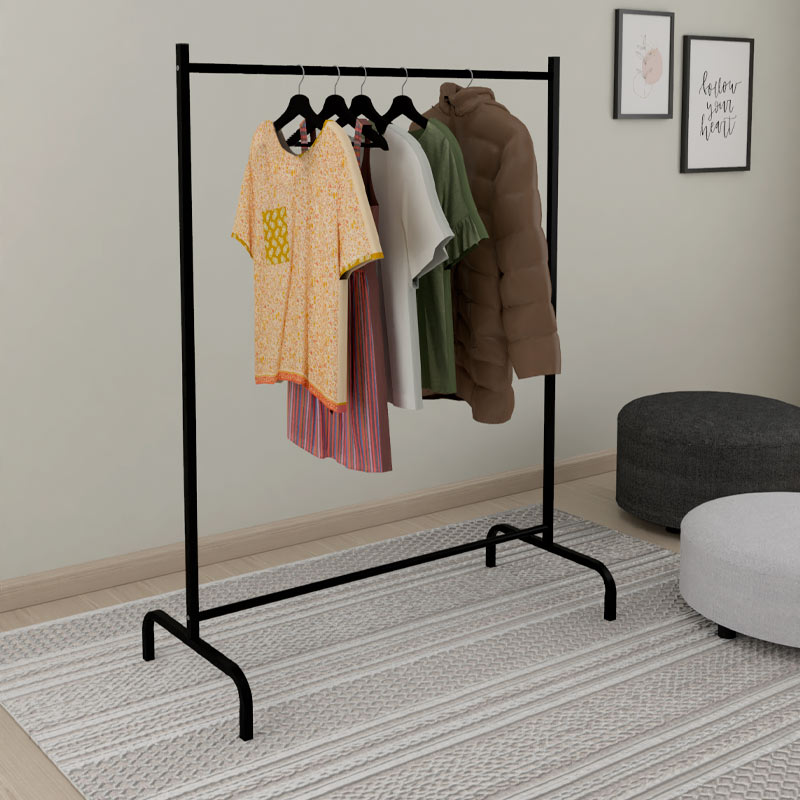 Επιδαπέδια κρεμάστρα μεταλλική χρώμα μαύρο