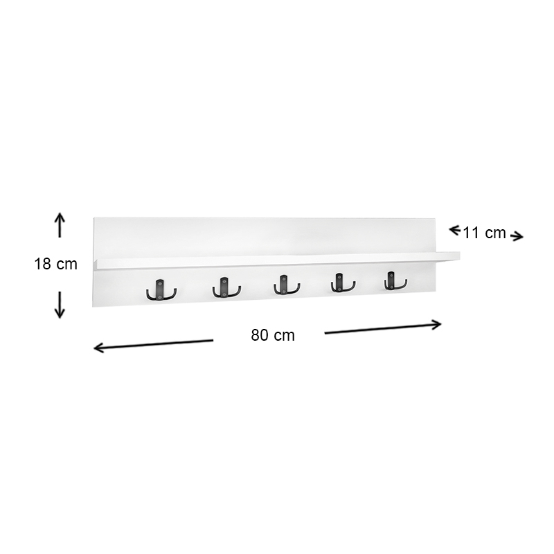 Κρεμάστρα τοίχου χρώμα λευκό 3