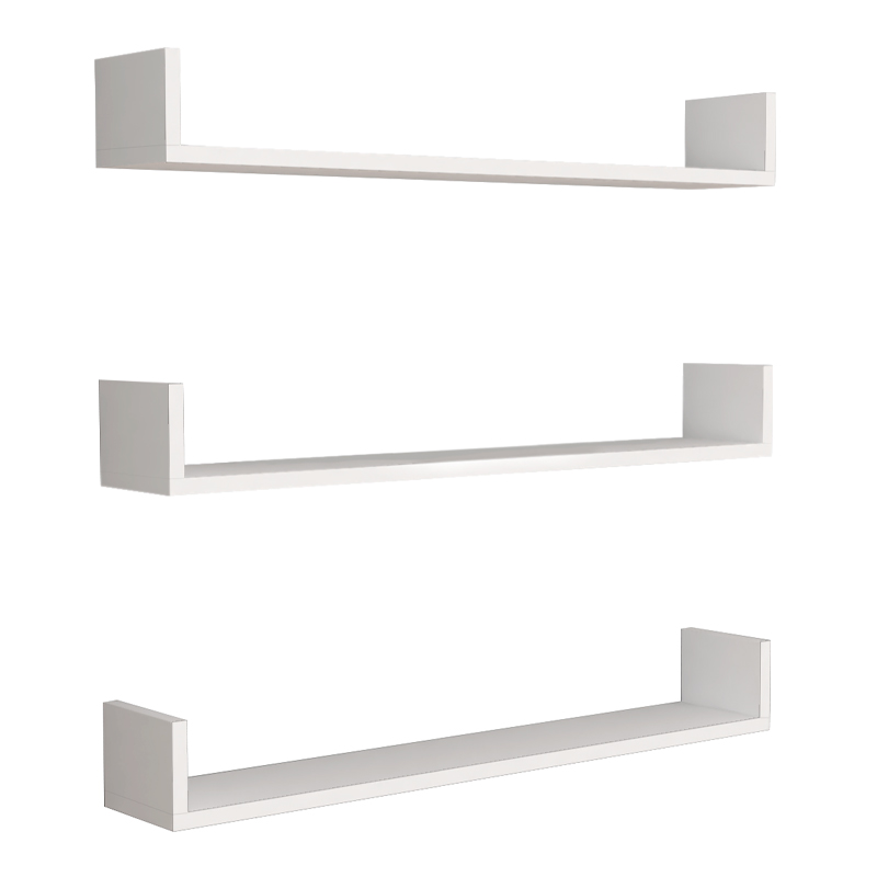 Ραφιέρα τοίχου 3 τεμαχίων χρώμα λευκό 2